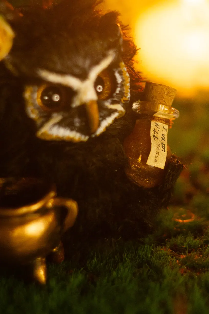 Alchemy Mystery fluffy — atmospheric spring scene with rose antlers and forest potion detail