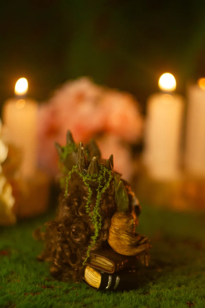 Blooming Forest fluffy — atmospheric forest scene with ancient book and root details