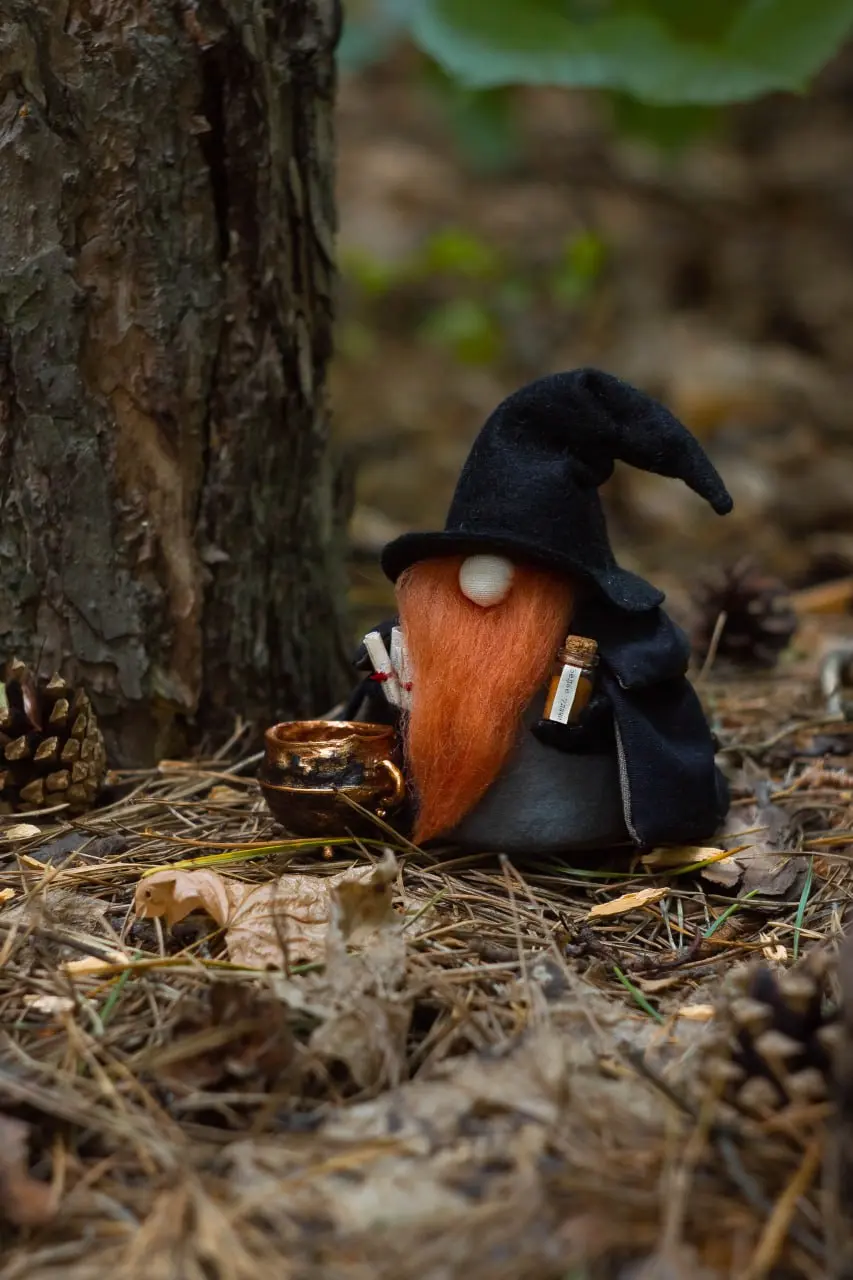 Gnome gift — Scandinavian gnome holding magical potion