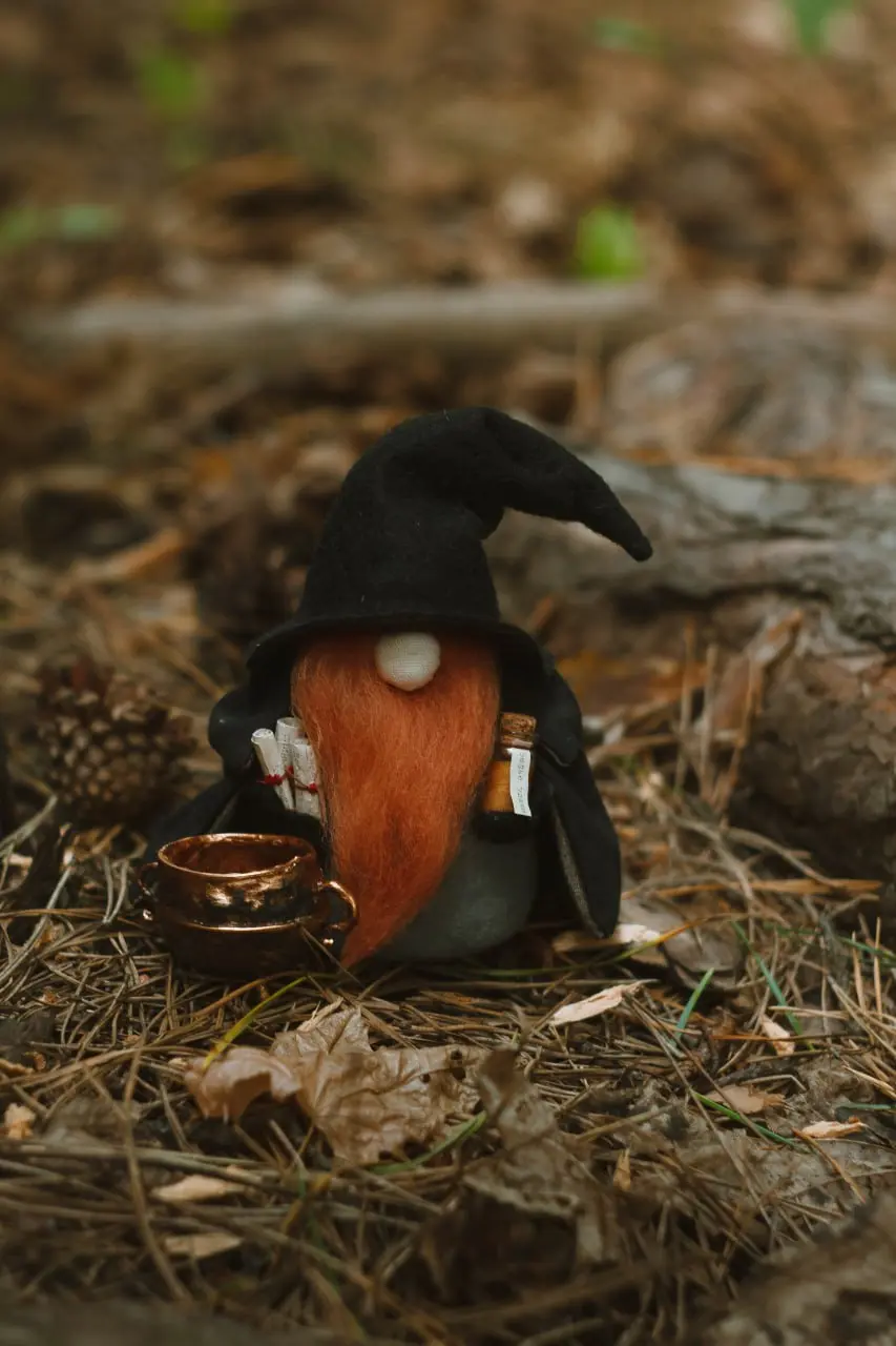 Handmade Gnome Potion Maker — fantasy forest alchemist