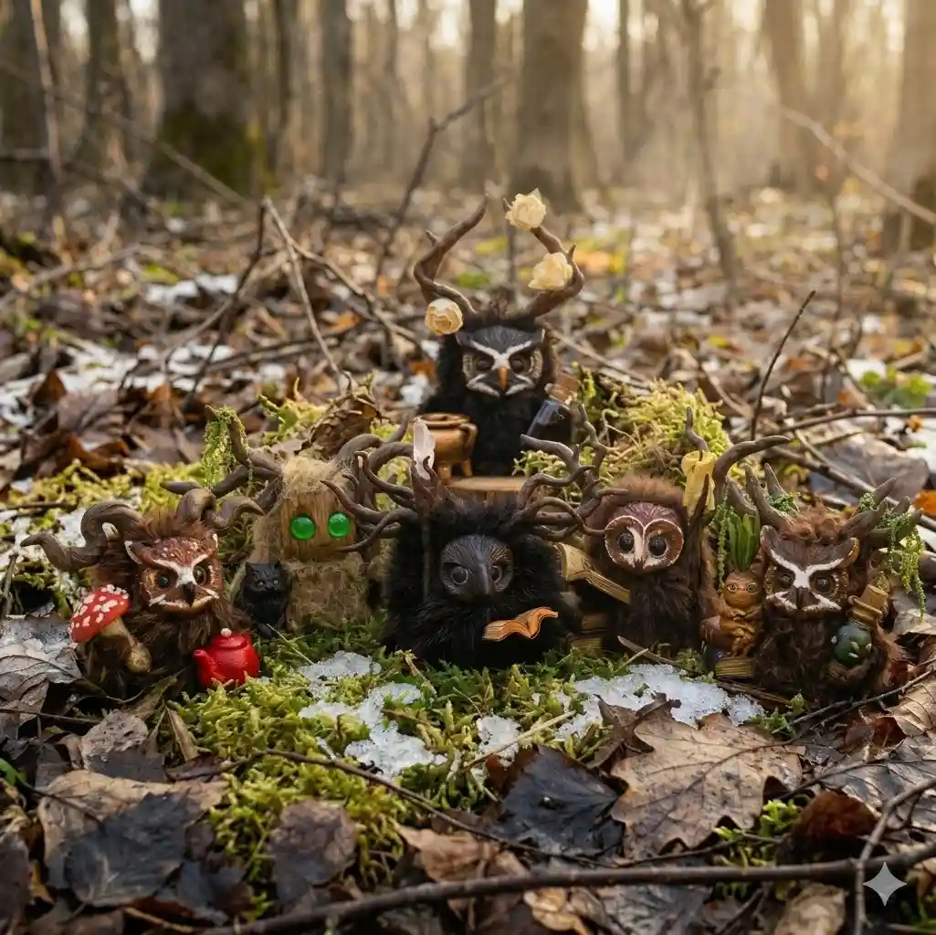 Forest spirits mythology — handmade woodland creatures from Gnomenlands